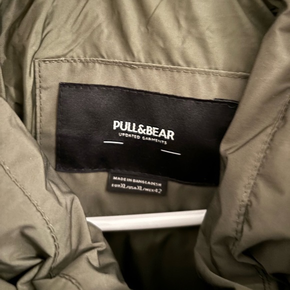 Pull & Bear Thermo-Sealed Puffer Jacket- Olive- Men’s XL - Picture 3 of 5